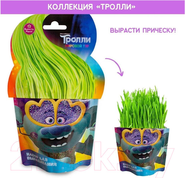 Изображение товара Набор для выращивания растений Вырасти меня Тролли Цветан / hpd-13