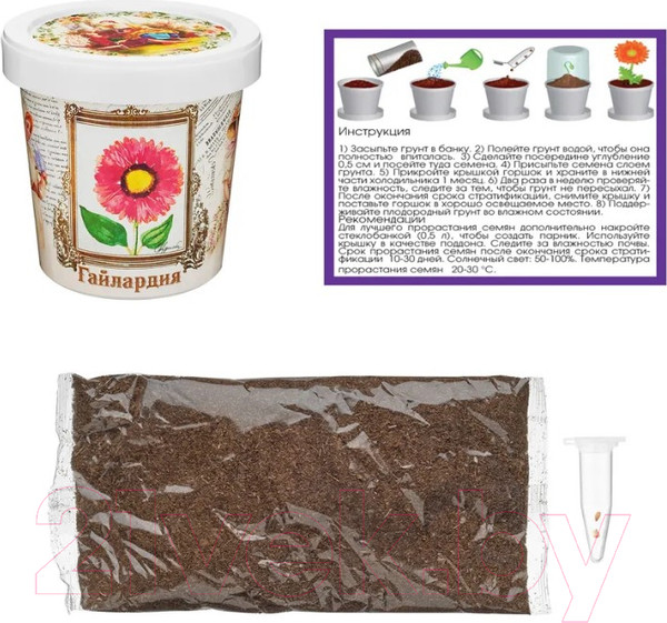 Изображение товара Набор для выращивания растений Rostokvisa Гайлардия / H1509