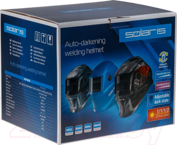 Изображение товара Сварочная маска Solaris ASF520S.PBL (голубой глянец)