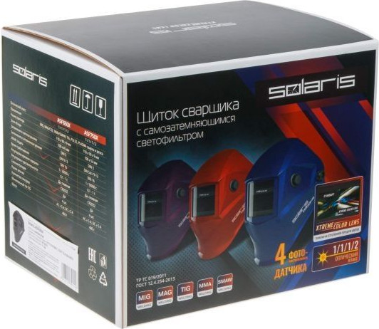 Изображение товара Сварочная маска Solaris ASF650X.PRD (красный металлик)