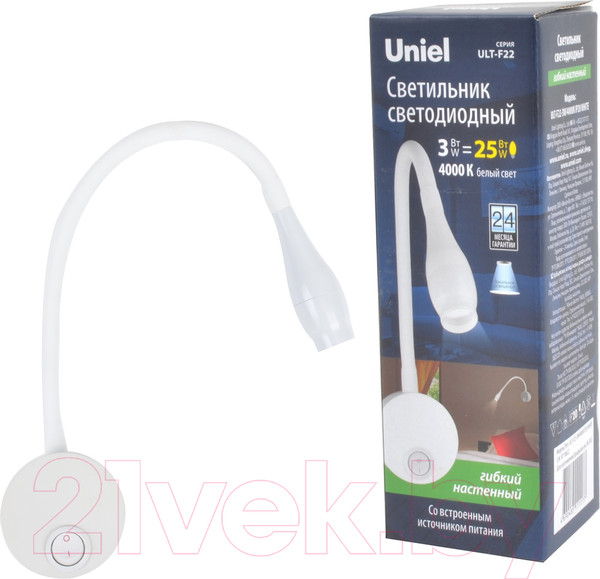 Изображение товара Бра Uniel ULT-F22-3W/4000K IP20 / UL-00004239