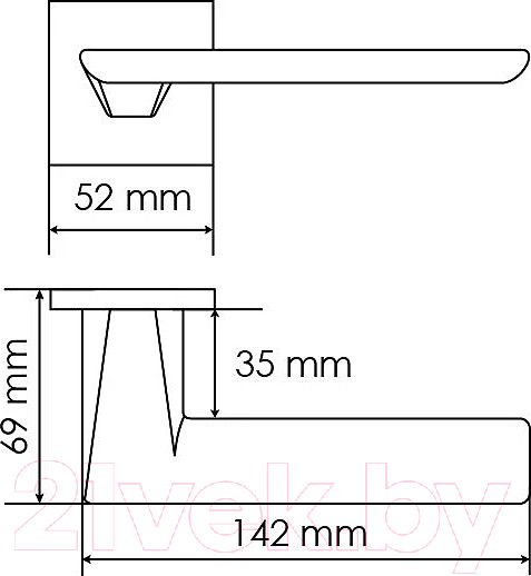 Изображение товара Ручка дверная Morelli Diy MH-51-S6 SC (матовый хром)