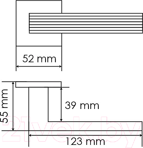 Изображение товара Ручка дверная Morelli Diy MH-52-S6 BL (черный)