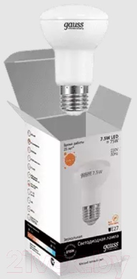 Изображение товара Лампа Gauss Elementary E27 8W 3000К / 63218