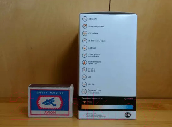 Изображение товара Лампа Gauss Elementary E27 8W 3000К / 63218
