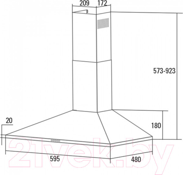 Изображение товара Вытяжка купольная Cata V-6000 X