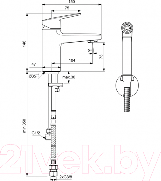 Изображение товара Смеситель Ideal Standard Ceraplan BD231AA
