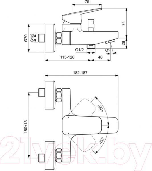 Изображение товара Смеситель Ideal Standard Ceraplan BD256AA