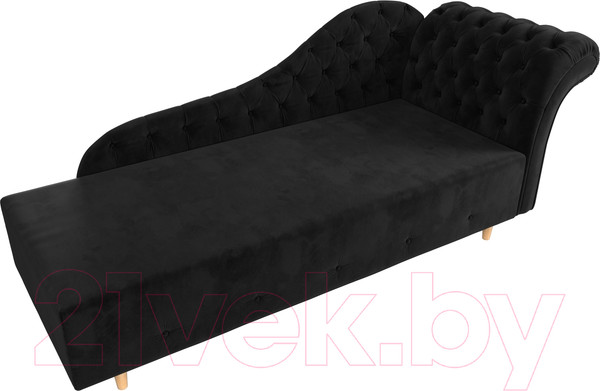 Изображение товара Тахта Лига Диванов Камерон 307 правый / 110097 (велюр черный)
