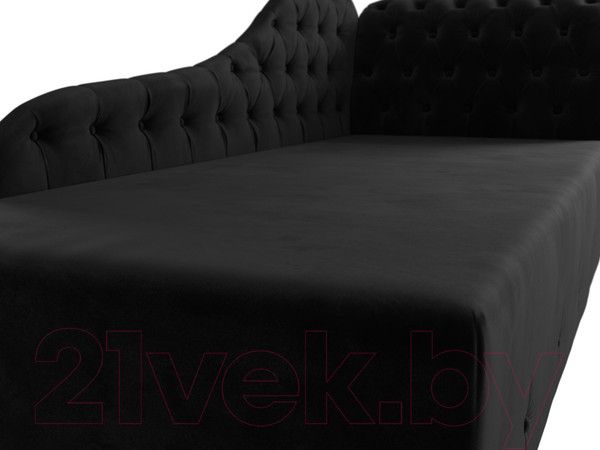 Изображение товара Тахта Лига Диванов Камерон 307 правый / 110097 (велюр черный)