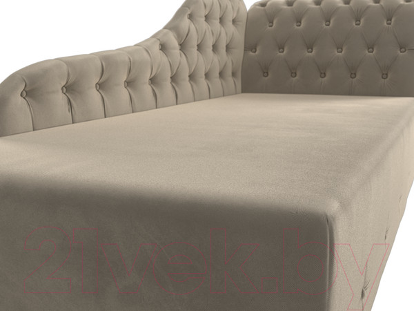 Изображение товара Тахта Лига Диванов Камерон 307 правый / 110098 (микровельвет бежевый)