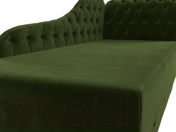 Изображение товара Тахта Лига Диванов Камерон 307 правый / 110101 (микровельвет зеленый)