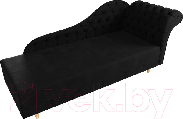 Изображение товара Тахта Лига Диванов Камерон 307 правый / 110106 (микровельвет черный)