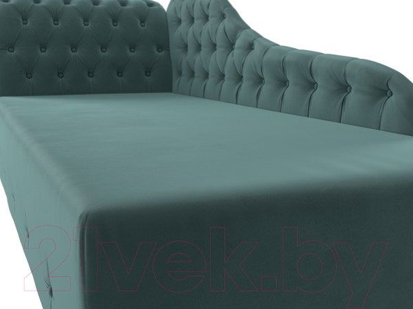 Изображение товара Тахта Лига Диванов Камерон 307 левый / 110091 (велюр бирюзовый)