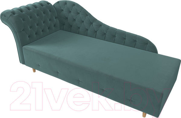 Изображение товара Тахта Лига Диванов Камерон 307 левый / 110091 (велюр бирюзовый)