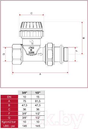 Изображение товара Клапан термостатический Itap 1/2 / 8940012C