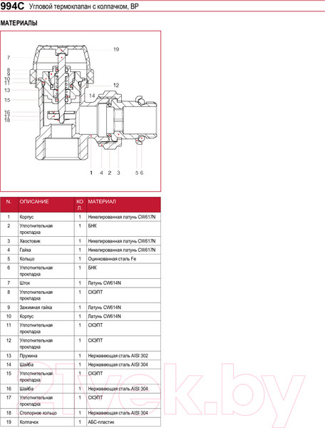 Изображение товара Клапан термостатический Itap 1/2" / 9940012C