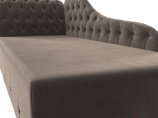 Изображение товара Тахта Лига Диванов Камерон 307 левый / 110094 (велюр коричневый)