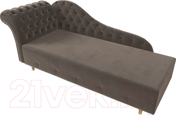 Изображение товара Тахта Лига Диванов Камерон 307 левый / 110094 (велюр коричневый)