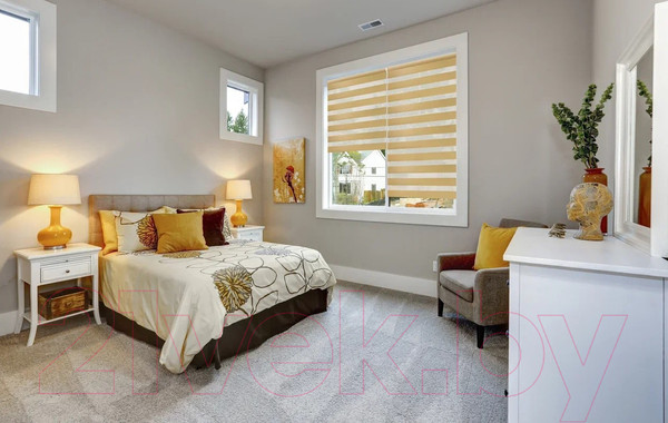 Изображение товара Рулонная штора АС МАРТ Баланс 120x160 (карамельный)