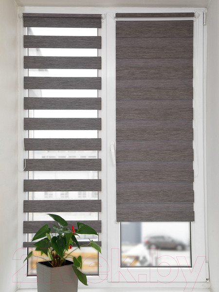 Изображение товара Рулонная штора АС МАРТ Вудэн 61x160 (темно-серый)