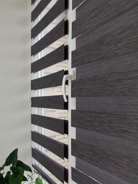 Изображение товара Рулонная штора АС МАРТ Вудэн 90x160 (темно-серый)