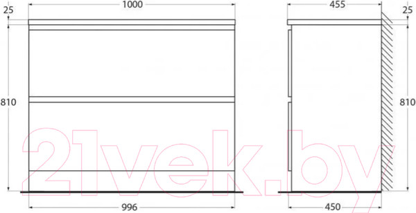 Изображение товара Тумба под умывальник BelBagno ALBANO-1200-2C-PIA-BL