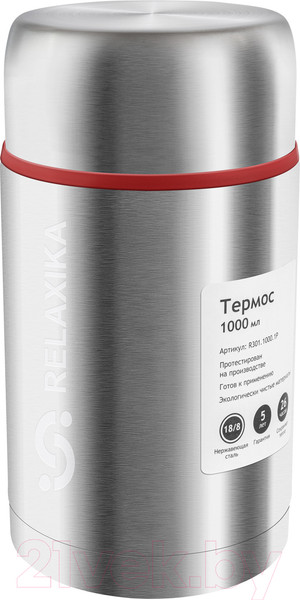 Изображение товара Термос для еды Relaxika 301 (1л, с чехлом)