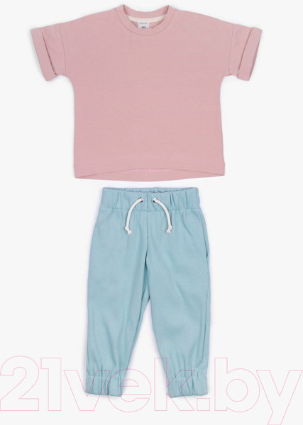 Изображение товара Комплект детской одежды Amarobaby Jump /AB-OD21-JUMP22/0632-116 (розовый/мятный, р. 116)
