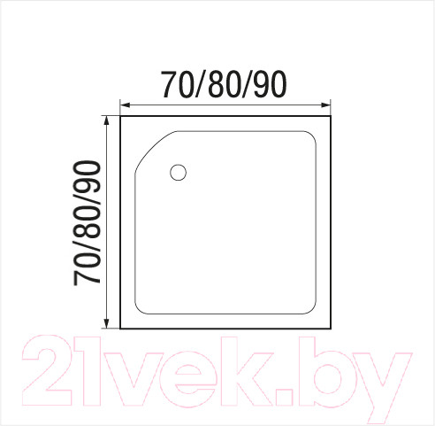Изображение товара Душевой поддон Wemor 70/24 S