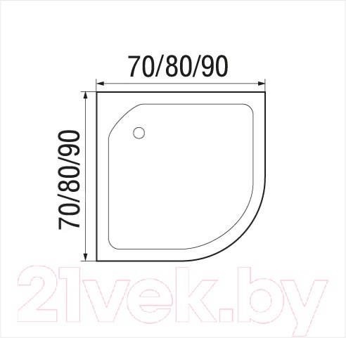 Изображение товара Душевой поддон Wemor 70/24 C