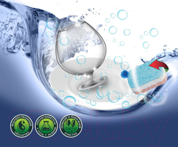 Изображение товара Таблетки для посудомоечных машин Master Fresh 9в1 в растворимой оболочке (60шт)