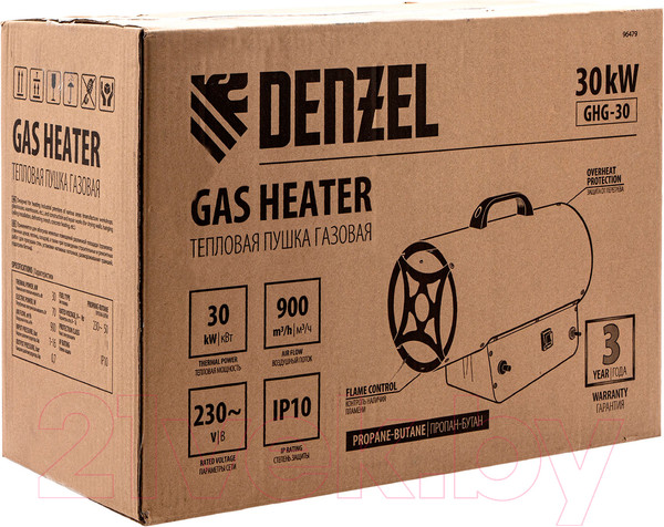 Изображение товара Тепловая пушка газовая Denzel GHG-30 / 96479
