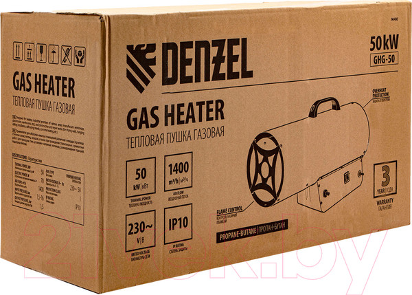 Изображение товара Тепловая пушка газовая Denzel GHG-50 / 96480