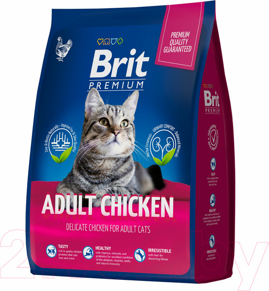Изображение товара Сухой корм для кошек Brit Premium Cat Adult Chicken / 5049646 (2кг)