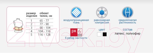 Изображение товара Корсет ортопедический пояснично-крестцовый Польза м.1105 тип 321-I (р.2, черный)