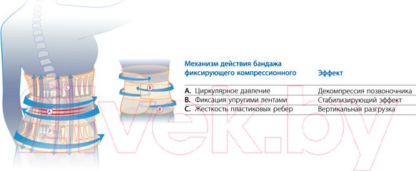 Изображение товара Корсет ортопедический пояснично-крестцовый Польза м.1105 тип 321-I (р.2, черный)