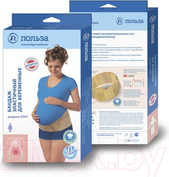 Изображение товара Бандаж дородовой Польза м.0307 (р.3, бежевый)