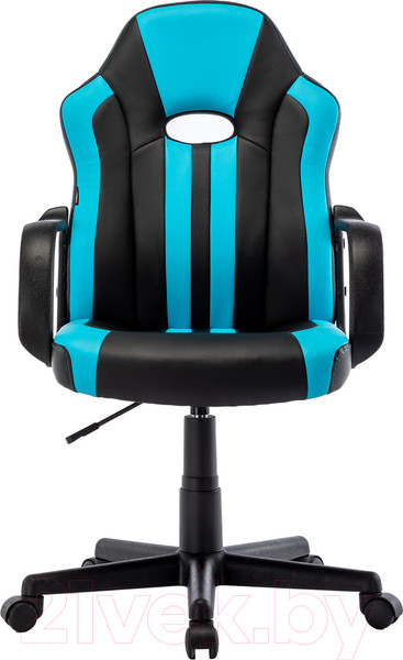 Изображение товара Кресло геймерское Brabix Stripe GM-202 / 532509 (экокожа, черный/голубой)
