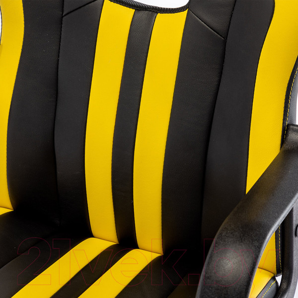 Изображение товара Кресло геймерское Brabix Stripe GM-202 / 532510 (экокожа, черный/желтый)