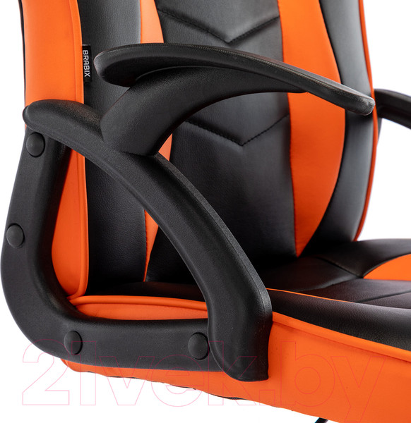 Изображение товара Кресло геймерское Brabix Stripe GM-203 / 532513 (экокожа, черный/оранжевый)