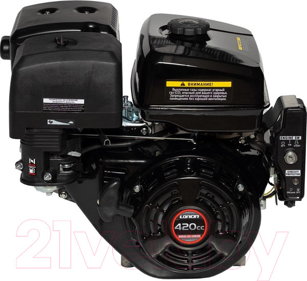 Изображение товара Двигатель бензиновый Loncin G420FD (А type) D25 0.6А Электростартер
