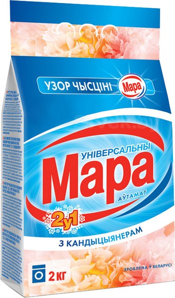 Изображение товара Стиральный порошок Мара Узор Чысцiнi 2 в 1 с кондиционером (2кг)