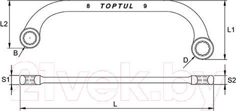 Изображение товара Гаечный ключ Toptul AAAC1618