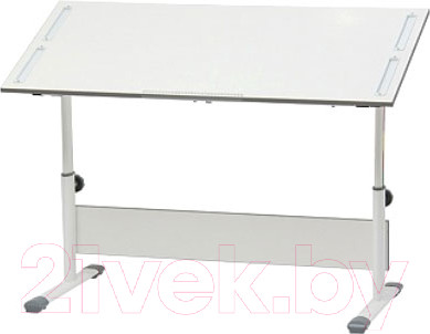 Изображение товара Парта Polini Kids City D2 (белый/серый)