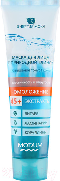 Изображение товара Маска для лица кремовая Modum Энергия моря с природной глиной омоложение (100г)
