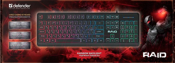 Изображение товара Клавиатура Defender Raid GK-778DL / 45778