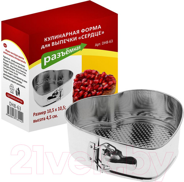 Изображение товара Форма для выпечки Мультидом Сердце / DH8-63