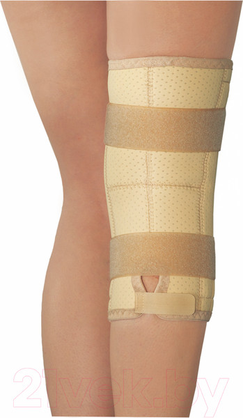 Изображение товара Ортез коленный Польза Со спиральными ребрами жесткости 0809 (р.5, бежевый)