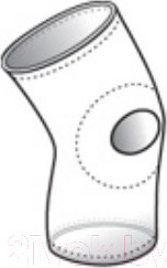 Изображение товара Ортез коленный Польза Рукавного типа 0804 (р.1, черный)